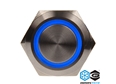 Push-Button DimasTech®, 19mm ID, Momentary Action, Led Color Blue